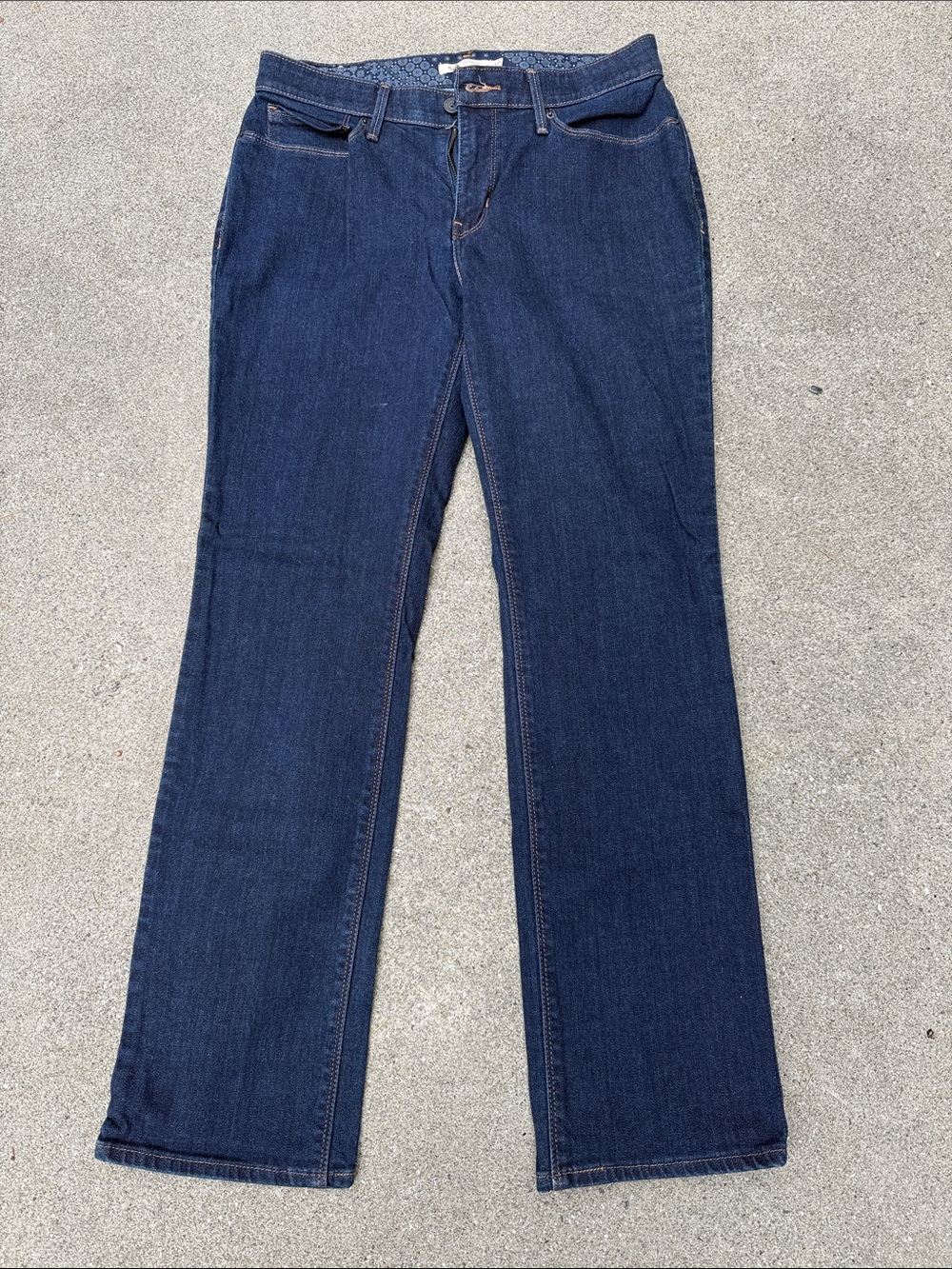 Levi's Indigo Blue High-Rise Straight Jeans